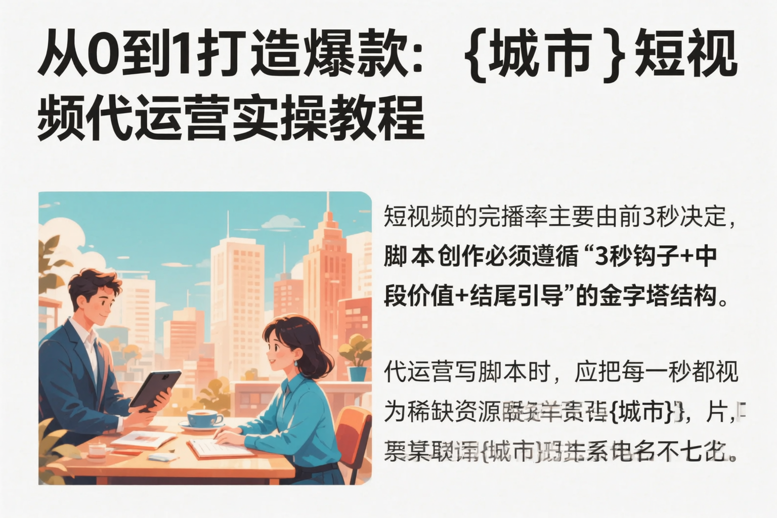 从0到1打造爆款:阳江短视频代运营实操教程