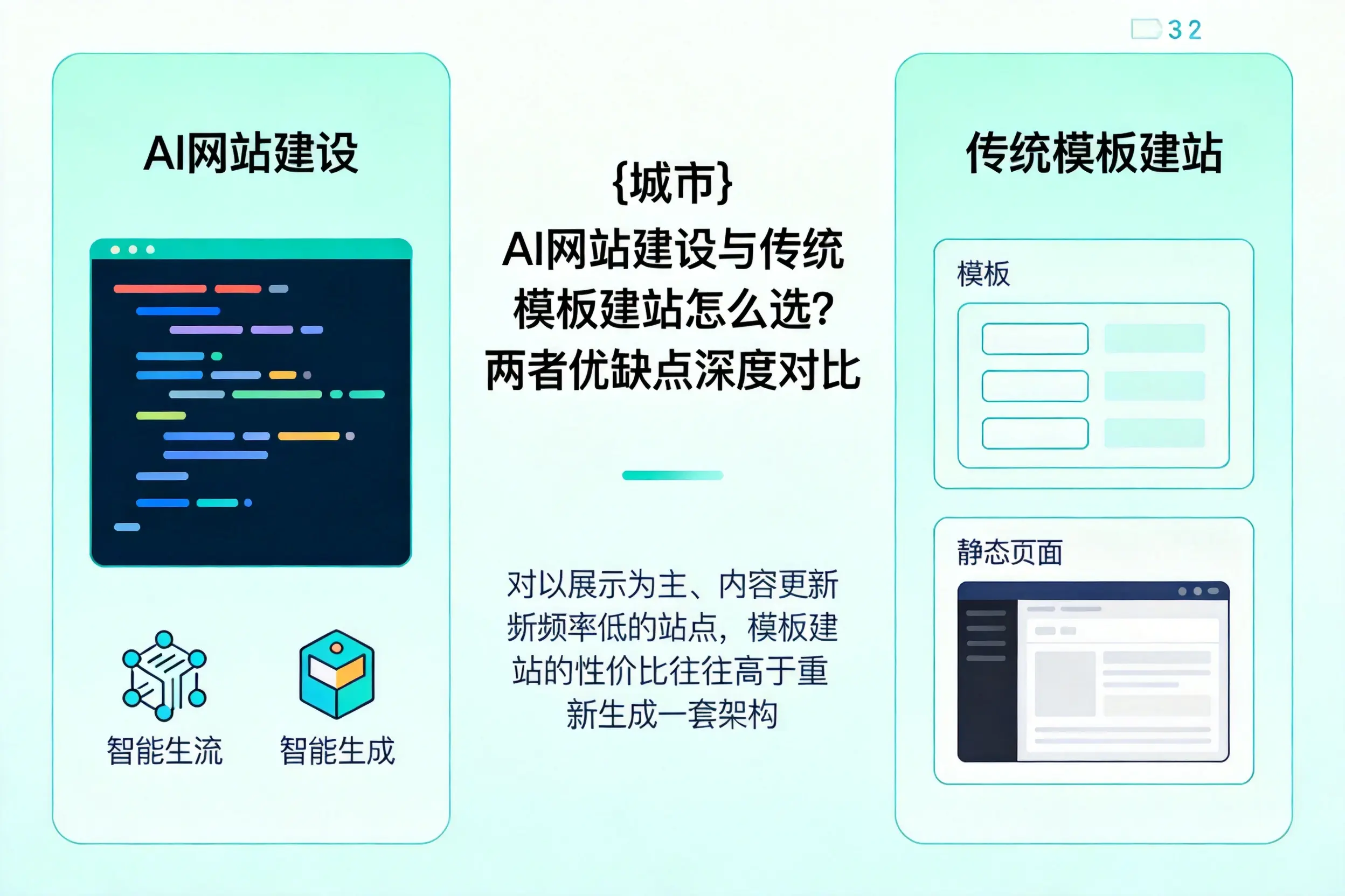 阳江AI网站建设与传统模板建站怎么选?两者优缺点深度对比