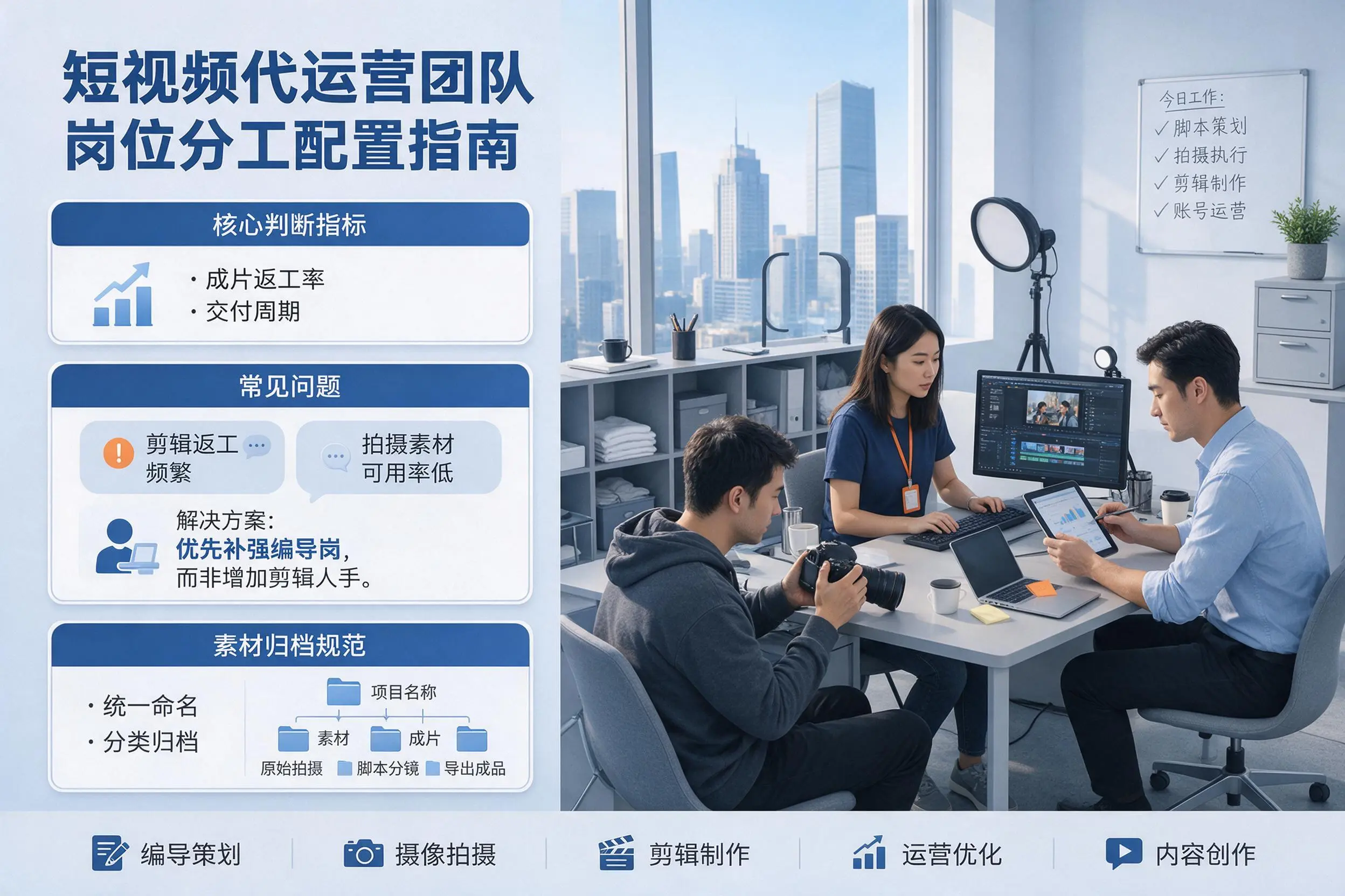 短视频代运营团队如何配置？阳江企业岗位分工科普说明