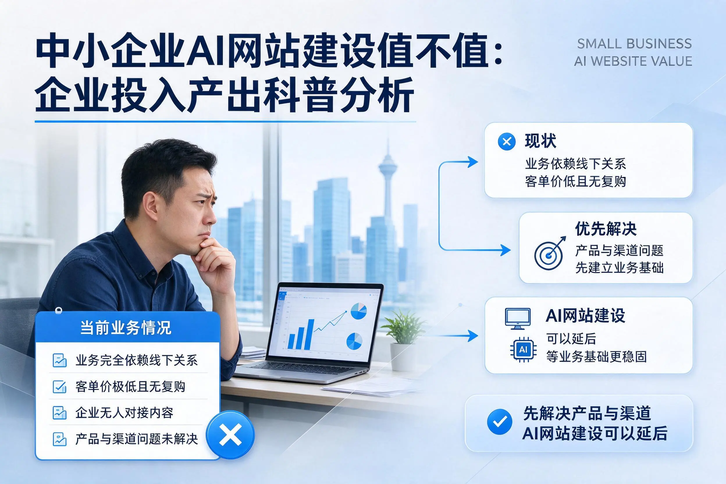 中小企业AI网站建设值不值：阳江企业投入产出科普分析