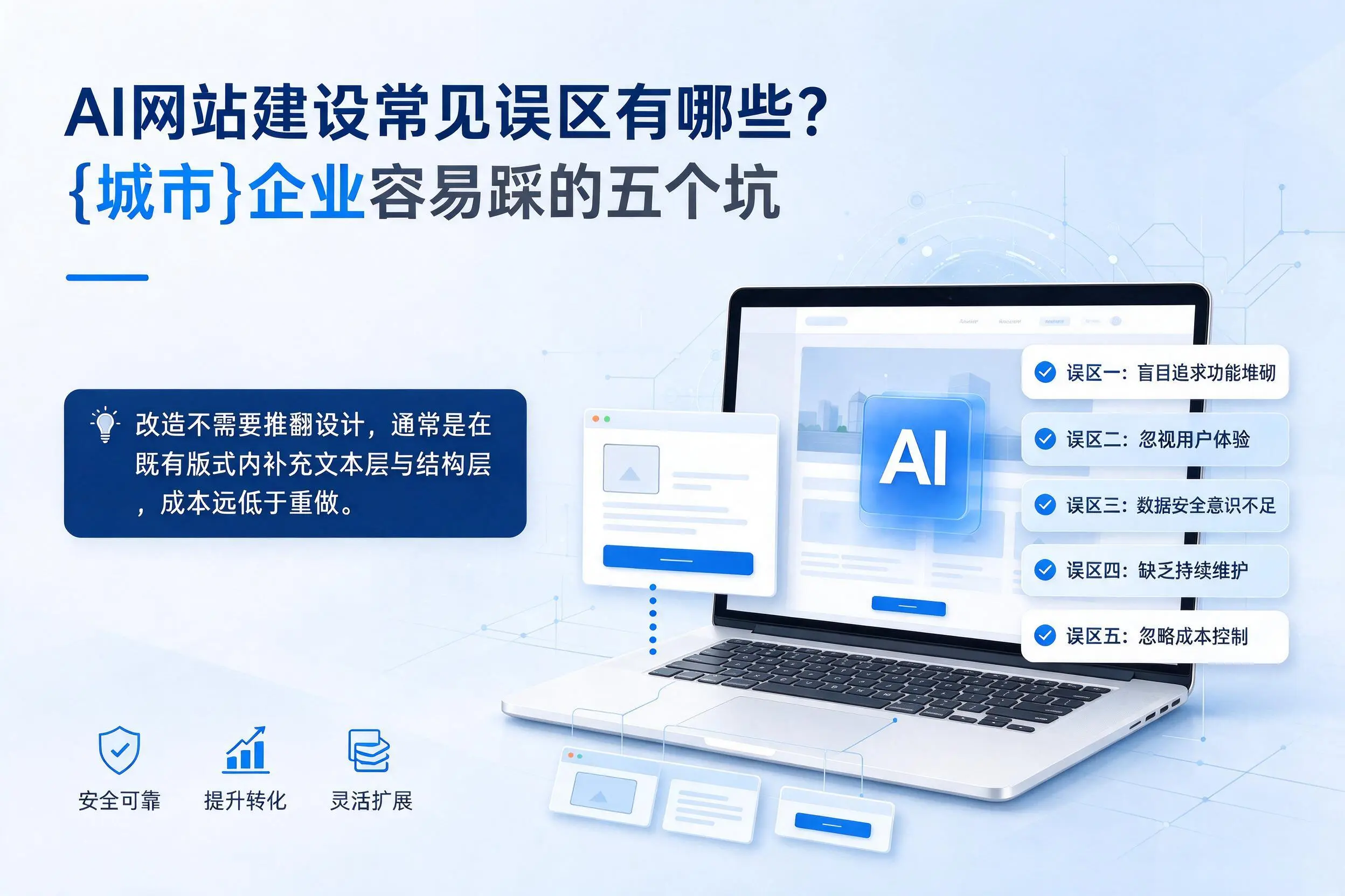 AI网站建设常见误区有哪些?阳江企业容易踩的五个坑