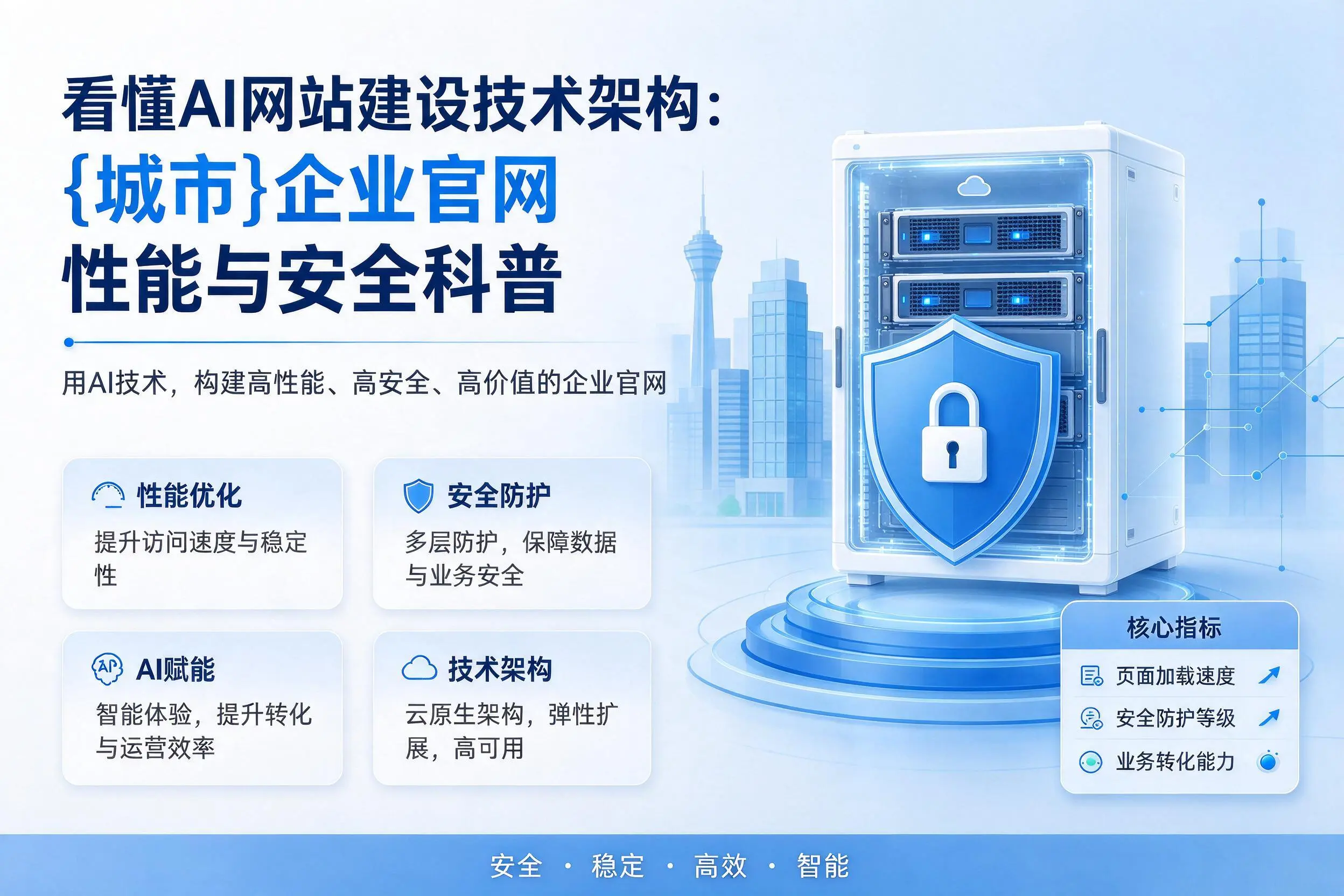 看懂AI网站建设技术架构：阳江企业官网性能与安全科普